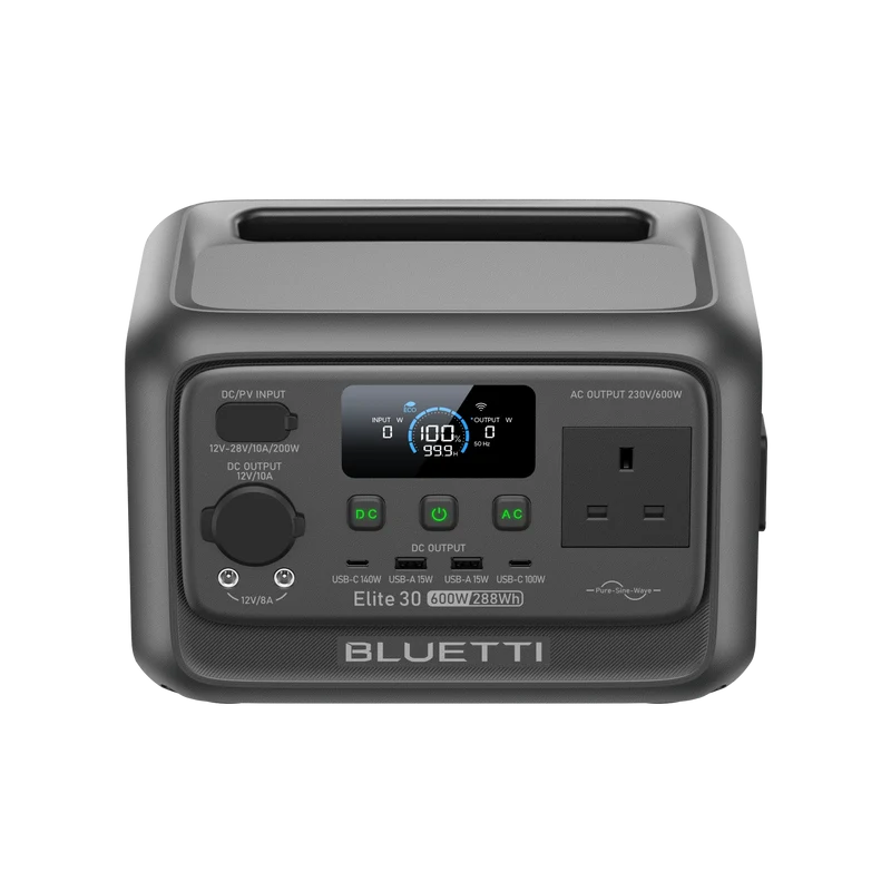 BLUETTI Elite 30 V2 Portable Power Station | 600W 288Wh | UK Plug