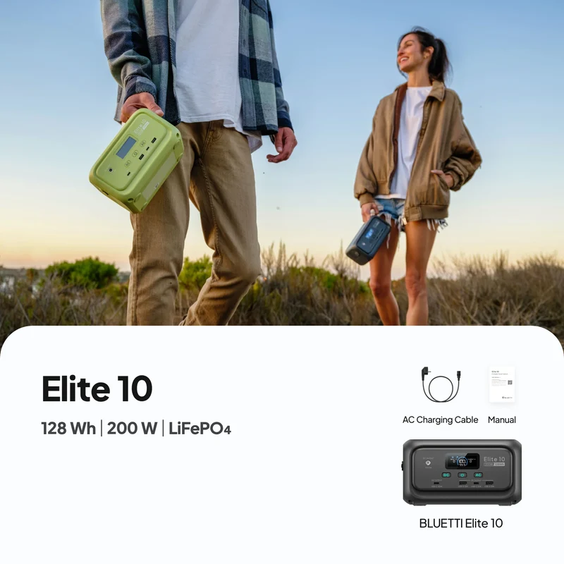BLUETTI Elite 10 Портативна Електростанція | 200 Вт 128 Вт·год (Ukraine)