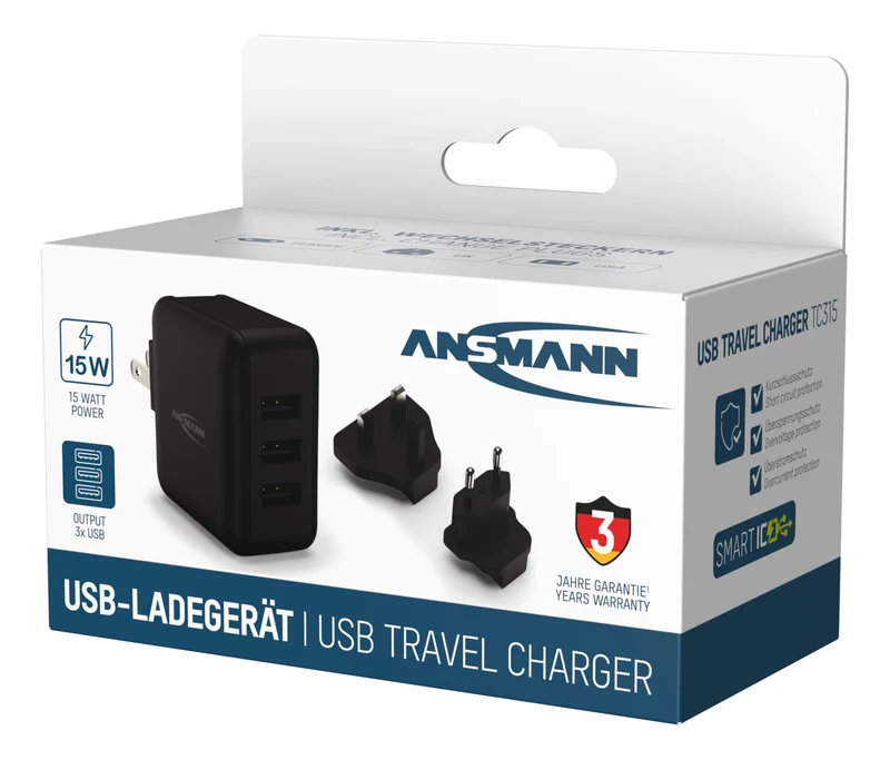 ANSMANN Travel Charger TC315 USB-Reiseladegerät 15W