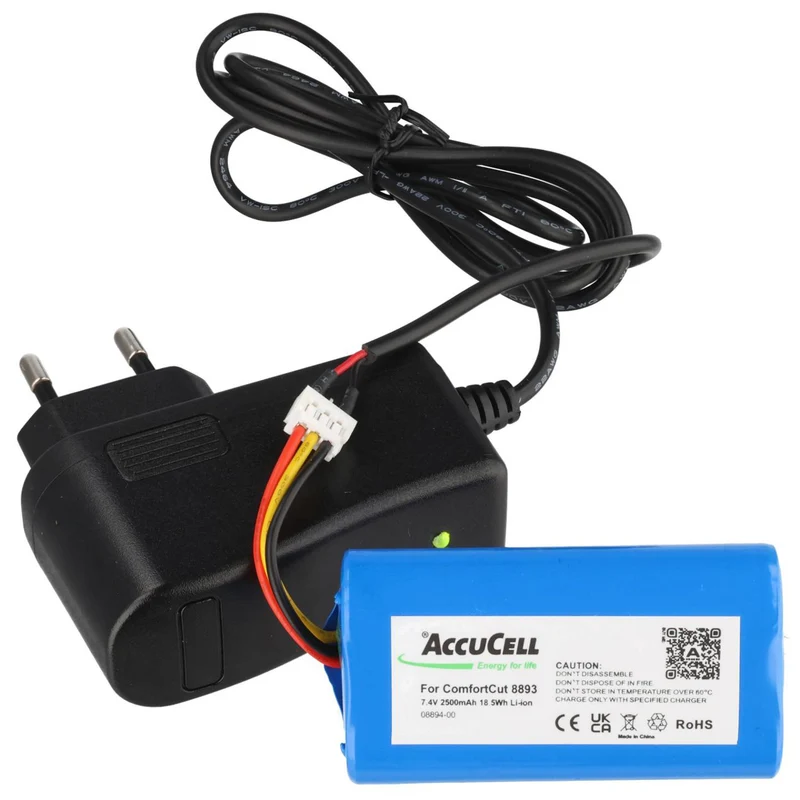AccuCell Ladegerät für Gardena ComfortCut 8893 und 8895, Ladegerät für Gardena 08894-00, AquaContour Comfort automatic
