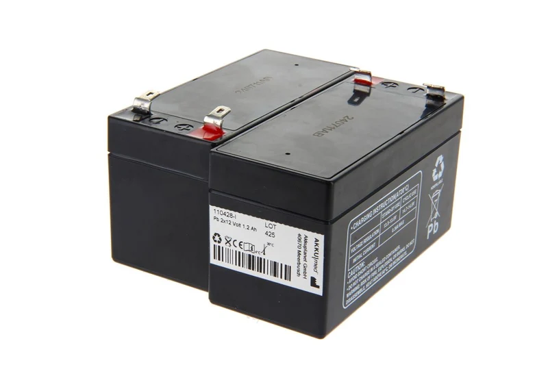 AKKUmed Blei Akkueinsatz passend für Wissner-Bosserhoff Krankenbett Eleganza (Q7) - 12 V 1200 mAh 97x43x52 mm