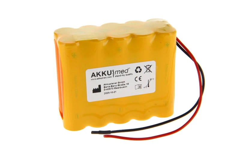 AKKUmed NiMH Akku passend für Sodi Scientifica Messgerät TR2000 - 12 V 3800 mAh 85x34x65 mm