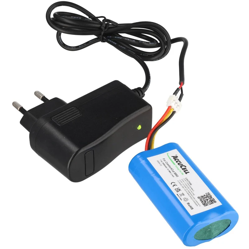 AccuCell Akku- und Ladegerätset für Gardena 08894-00 Akku, Gardena ComfortCut Akku-Set, für Gardena ComfortCut 8893, 8895 und Referenz 08894-00