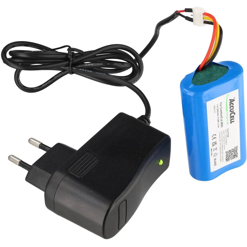 AccuCell Akku- und Ladegerätset für Gardena 08894-00 Akku, Gardena ComfortCut Akku-Set, für Gardena ComfortCut 8893, 8895 und Referenz 08894-00