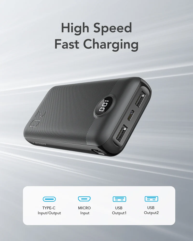 L20 20000mAh Power Bank with Digital Display