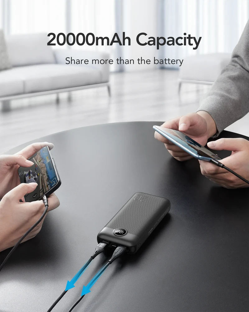 L20 20000mAh Power Bank with Digital Display