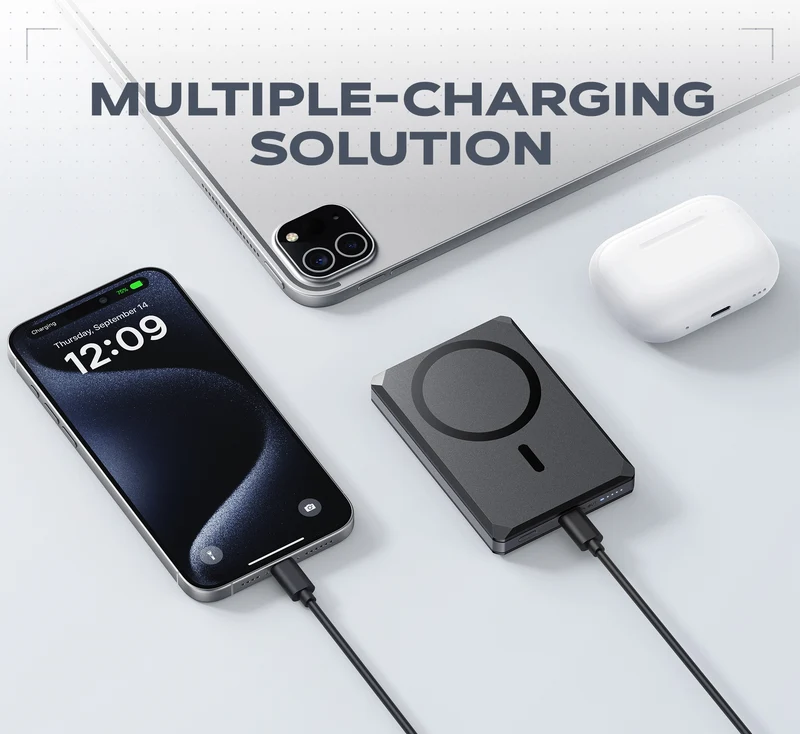 MagCore X5 6-in-1 5000mAh WalletTrack Power Bank with Find My