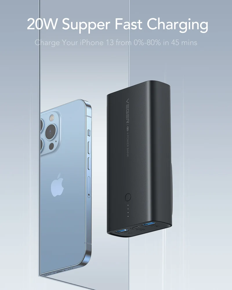 ACE100 Built-in EU Plug Power Bank PD 20W 10000mAh