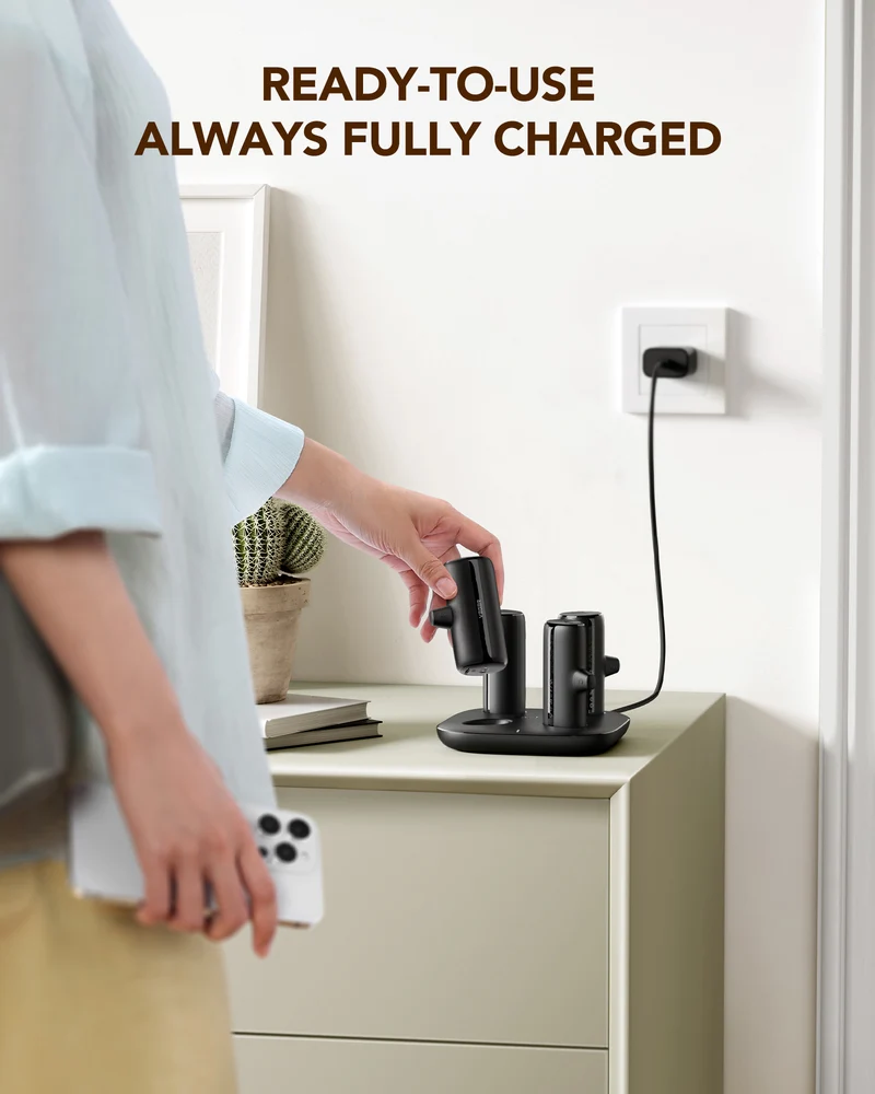 Pogo Kits 4V1 Charing Station Kits with Built-in Connectors for iPhone & Android