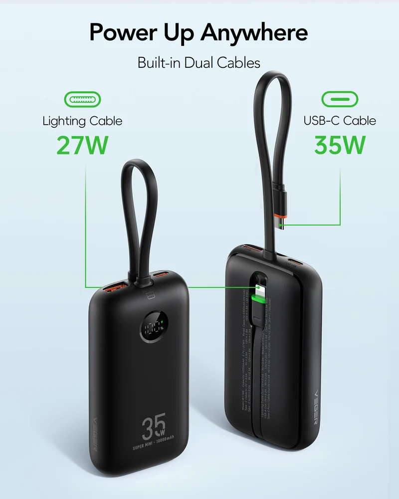 K1 10000mAh Laptop Power Bank with LED Display PD35W Max Output
