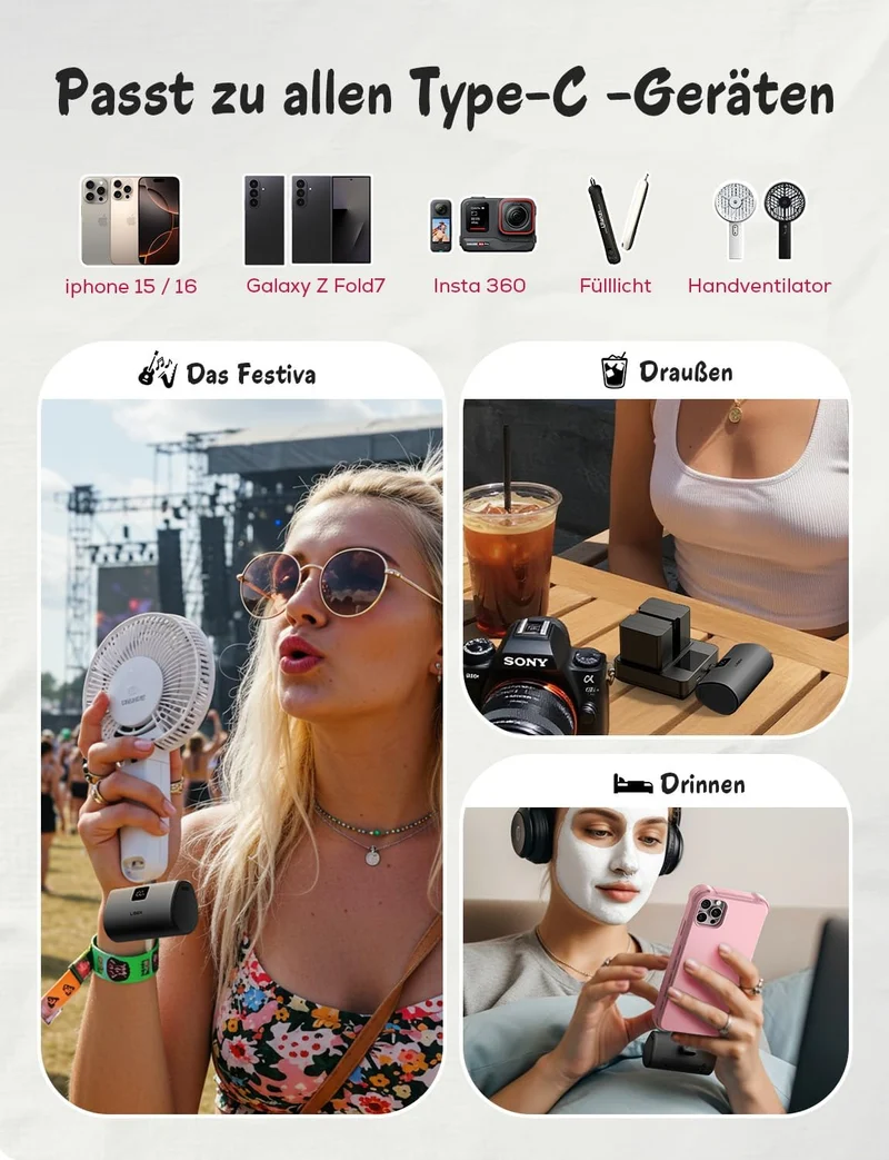 LISEN Mini Cargador Portátil para iPhone