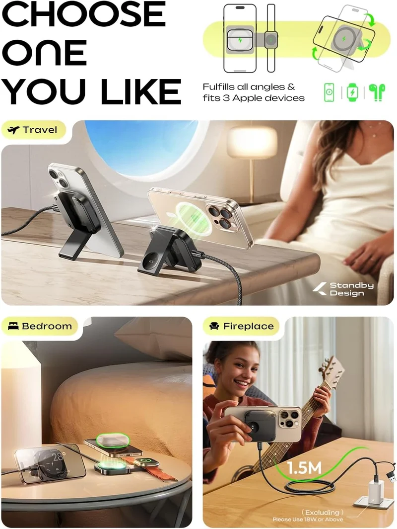 LISEN for MagSafe Charger Stand for iPhone Magnetic Charger
