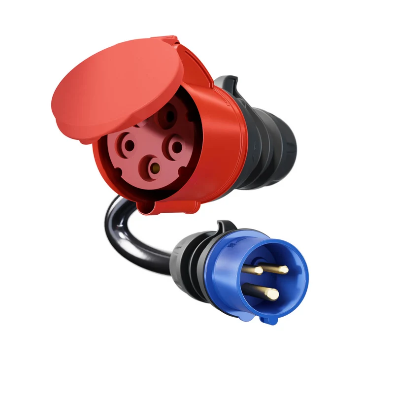 go-e Adapter Gemini flex 22 kW auf CEE blau 16 A (Campingstecker)