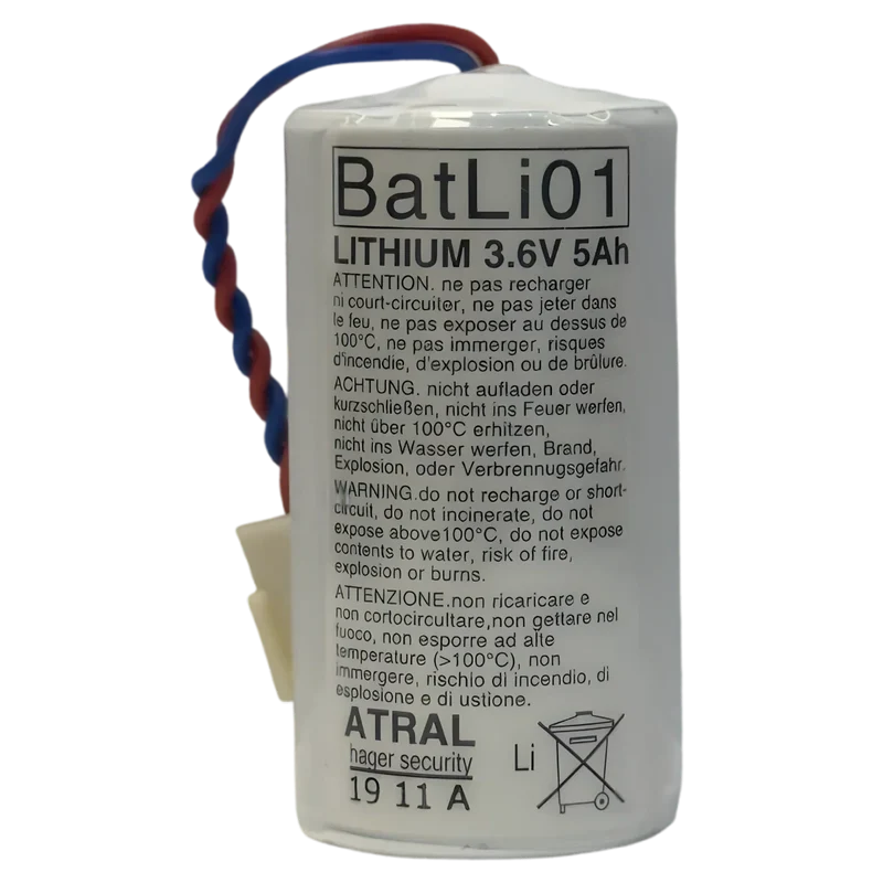 Pile Lithium BATLI01 3.6V 5Ah d’origine Hager Daitem Atral