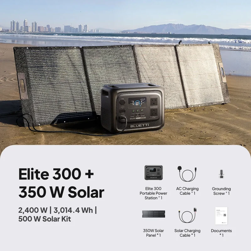 BLUETTI Elite 300 Portable Power Station | 2,400W 3,014.4Wh | UK Plug