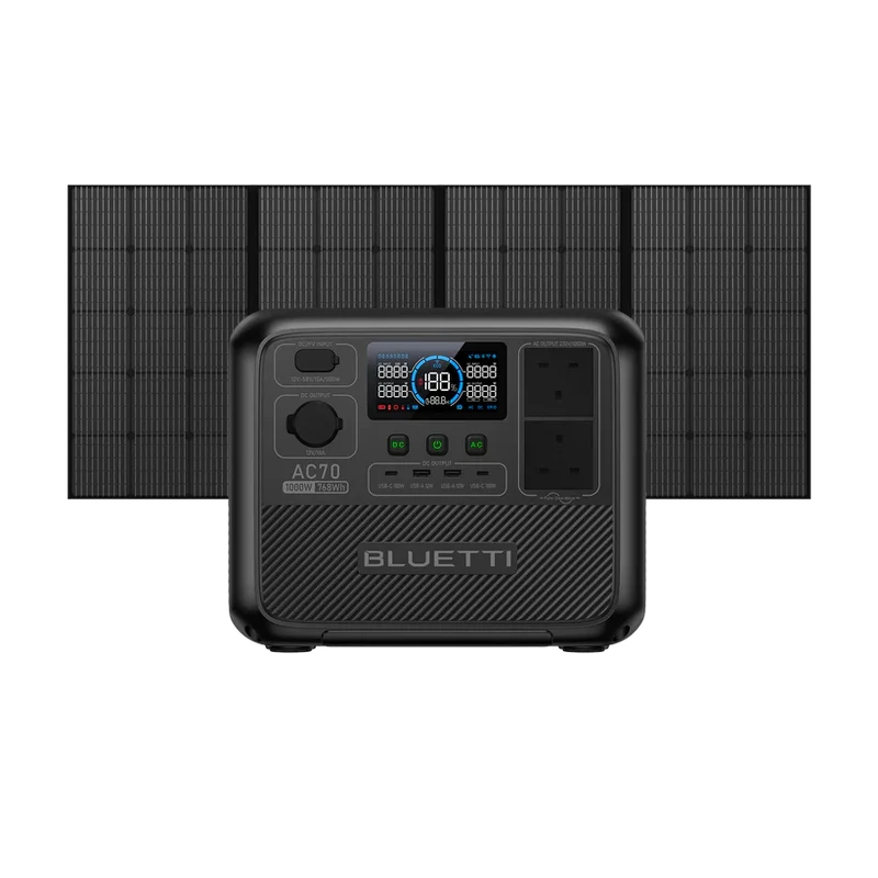 BLUETTI AC70 Portable Power Station | 1000W 768Wh | UK Plug