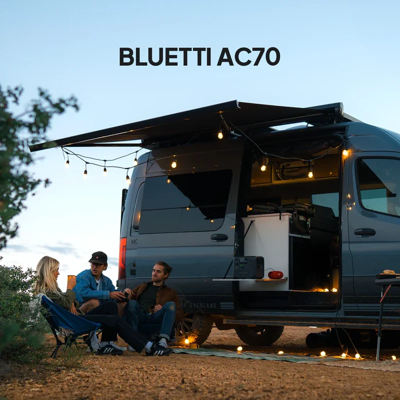 BLUETTI AC70 Portable Power Station | 1000W 768Wh | UK Plug