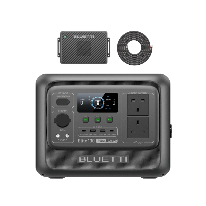 BLUETTI Elite 100 V2 Portable Power Station | 1,800W 1,024Wh | UK Plug