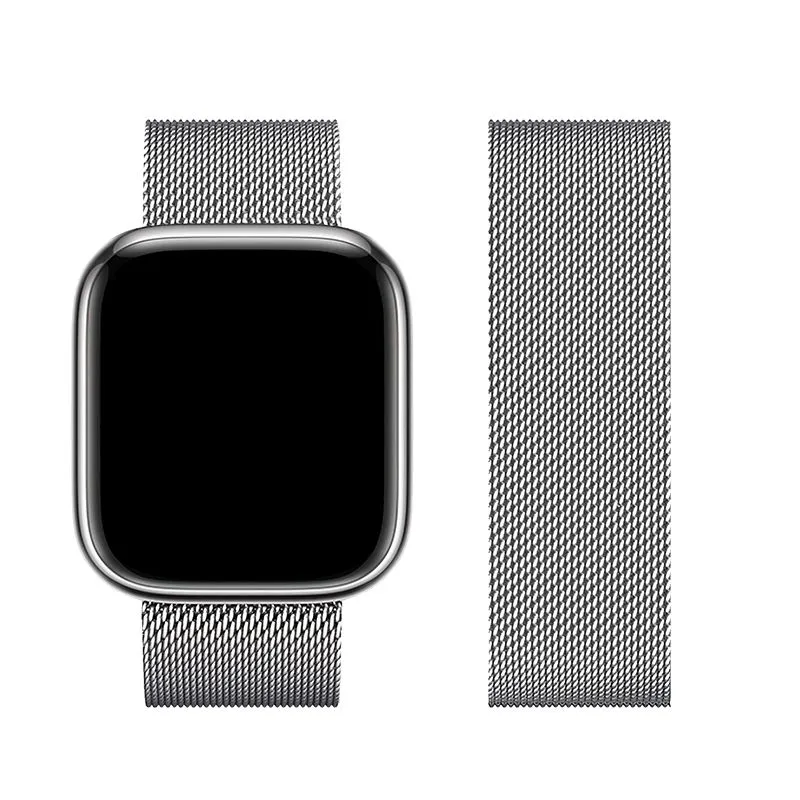 Milanese Loop Ersatzband für Apple Watch 42 / 44 / 45 / 49 mm silber
