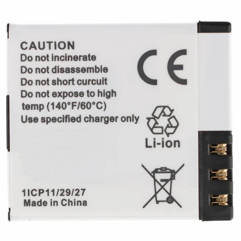 AccuCell Akku passend für Action-Cam SJ4000, SJ5000, S1050, BR-01, PG1050, S009, GIT-LB101, 33,3 x 29,8 x 11,1mm