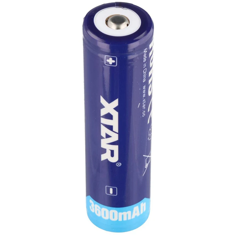 Xtar 18650 Li-Ion-Akku mit 3600mAh, 3,6V - 3,7V, geschützt mit Kopf, Abmessungen 68,8x18,6mm