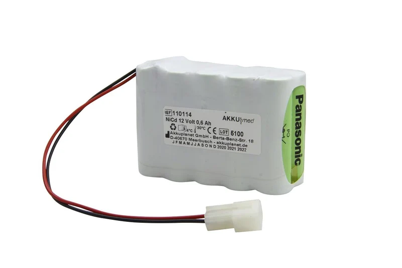 AKKUmed NC Akku passend für Ivac Infusionspumpe 531/ 231; Infusionsregler 231 - 12 V 600mAh 30x50x75 mm