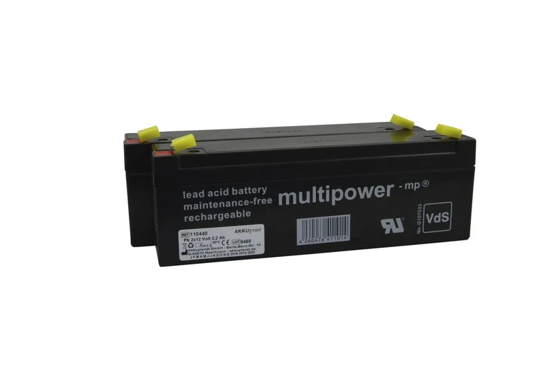 AKKUmed Blei Akkueinsatz passend für Molift Deckenlifter Typ Hi-Trac - 12V 2200mAh 178x34x66 mm