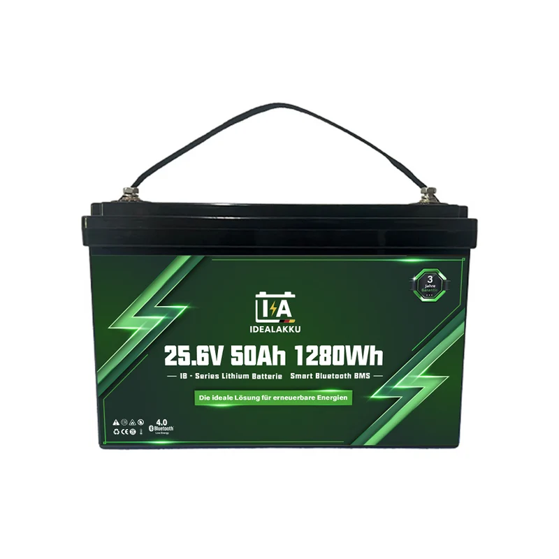 Batterie Lithium LiFePO4 24V 50Ah IDEALAKKU IB-24-50 Bluetooth BMS intégré – Remplacement AGM Gel