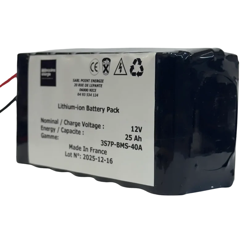 Batterie Li-ion 3S7P - 12V - 25Ah - BMS 40A