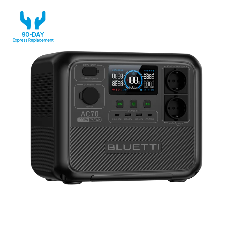 BLUETTI AC70 Портативна Електростанція | 1000 Вт 768 Вт·год (Ukraine)