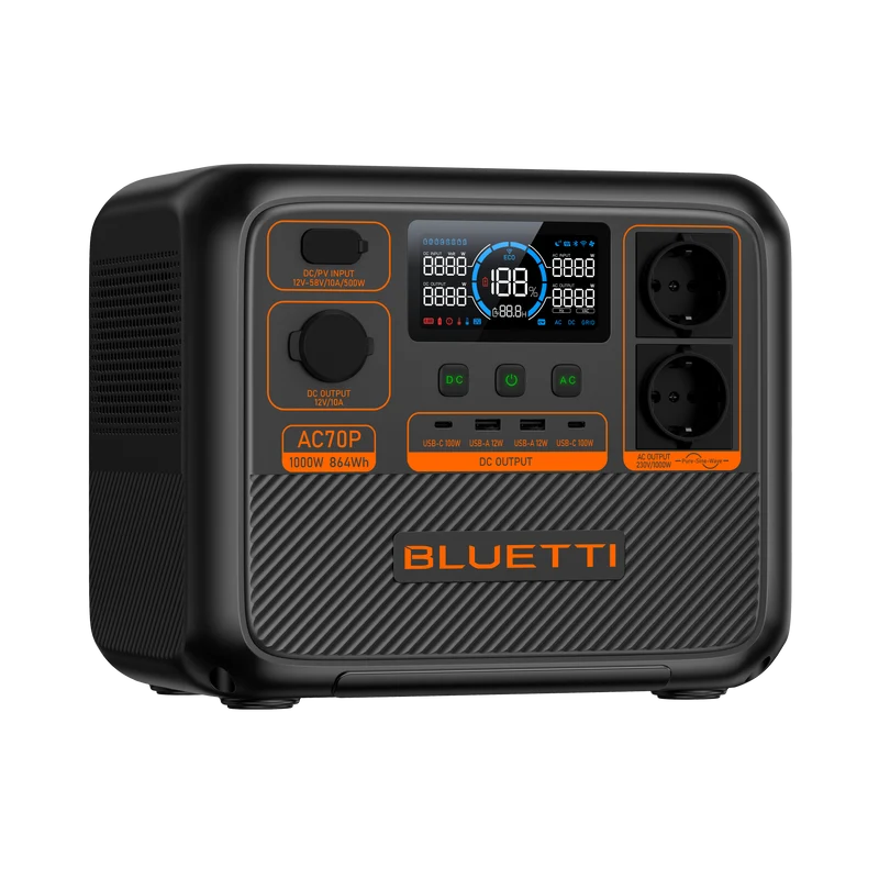 BLUETTI AC70P Portable Power Station | 1000W 864Wh