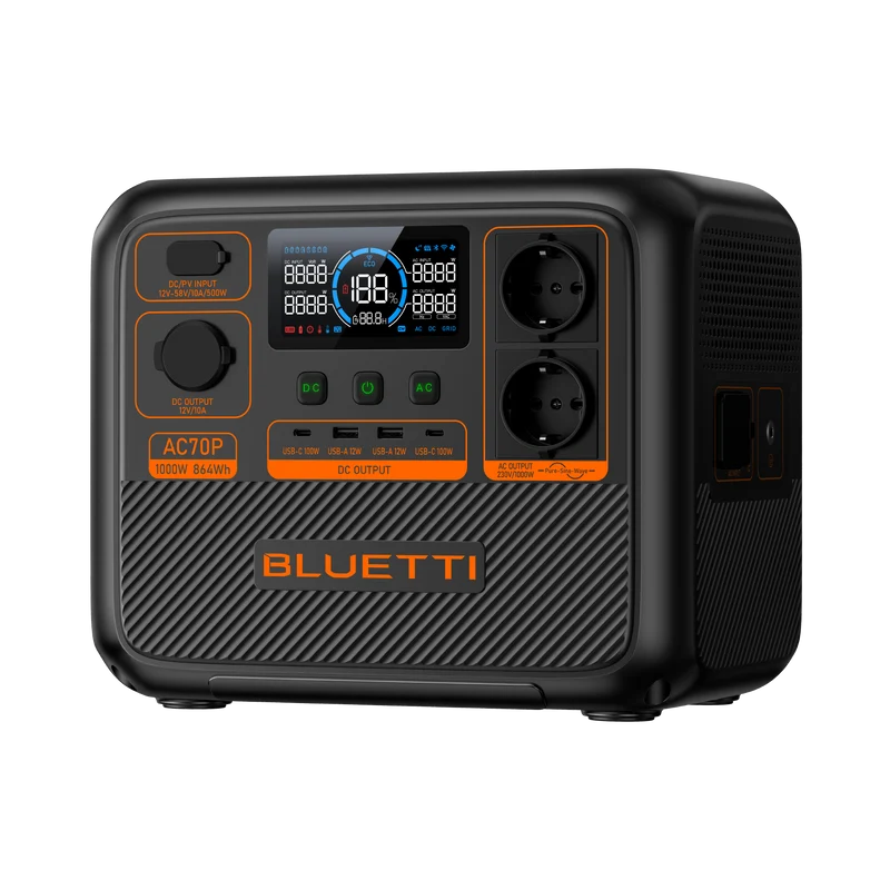 BLUETTI AC70P Portable Power Station | 1000W 864Wh