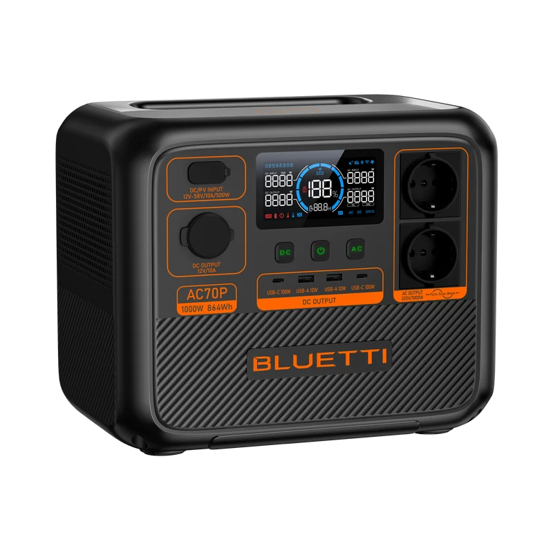BLUETTI AC70P Portable Power Station | 1000W 864Wh