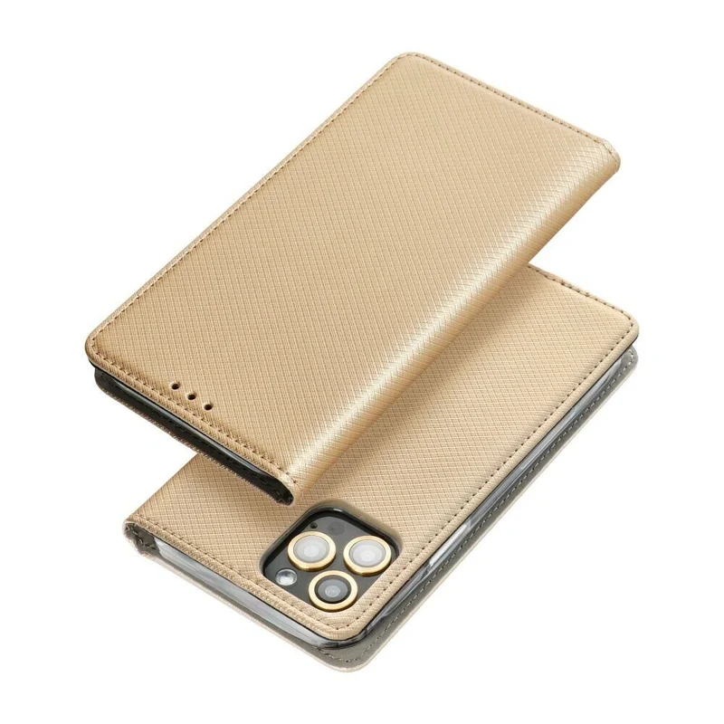 Book-Tasche für Samsung Galaxy A25 - Schutzhülle mit Magnetverschluss - Gold