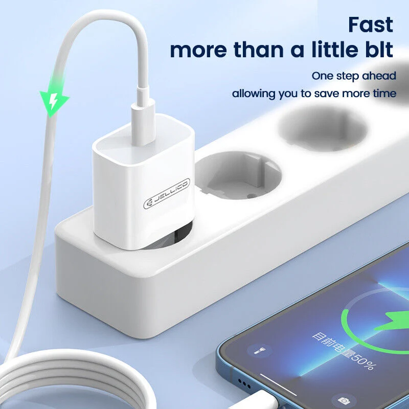 20W Ladegerät Netzteil + USB-C auf USB-C Kabel, Schnellladung für Apple/Samsung