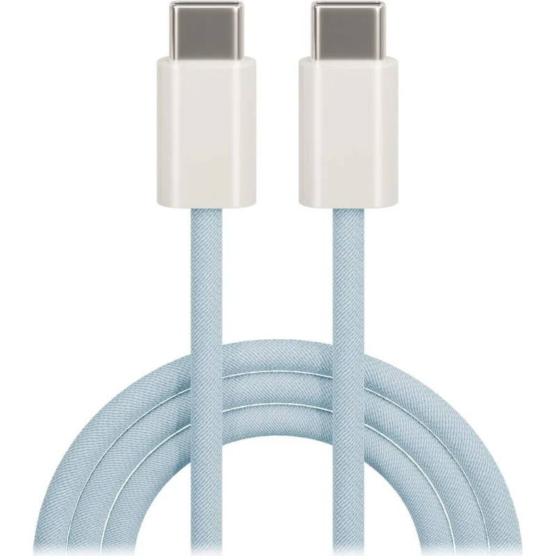 Maxlife MXUC-06 USB-C zu USB-C Kabel 1,0m Nylon 20W in Blau / Lila / Grau