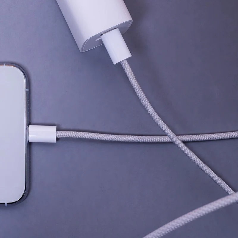 Maxlife MXUC-06 USB-C zu USB-C Kabel 1,0m Grau Nylon 20W