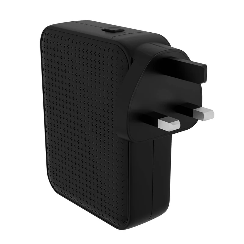 HyperJuice® 145 W USB-C GaN-Reiseladegerät mit 4 Anschlüssen, sicherheitsgeprüft – Schwarz