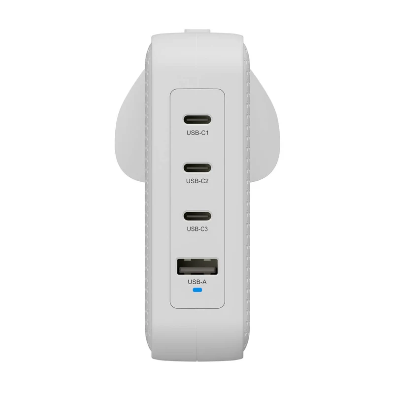 HyperJuice® 145 W USB-C GaN-Reiseladegerät mit 4 Anschlüssen und Sicherheitsprüfung – Weiß