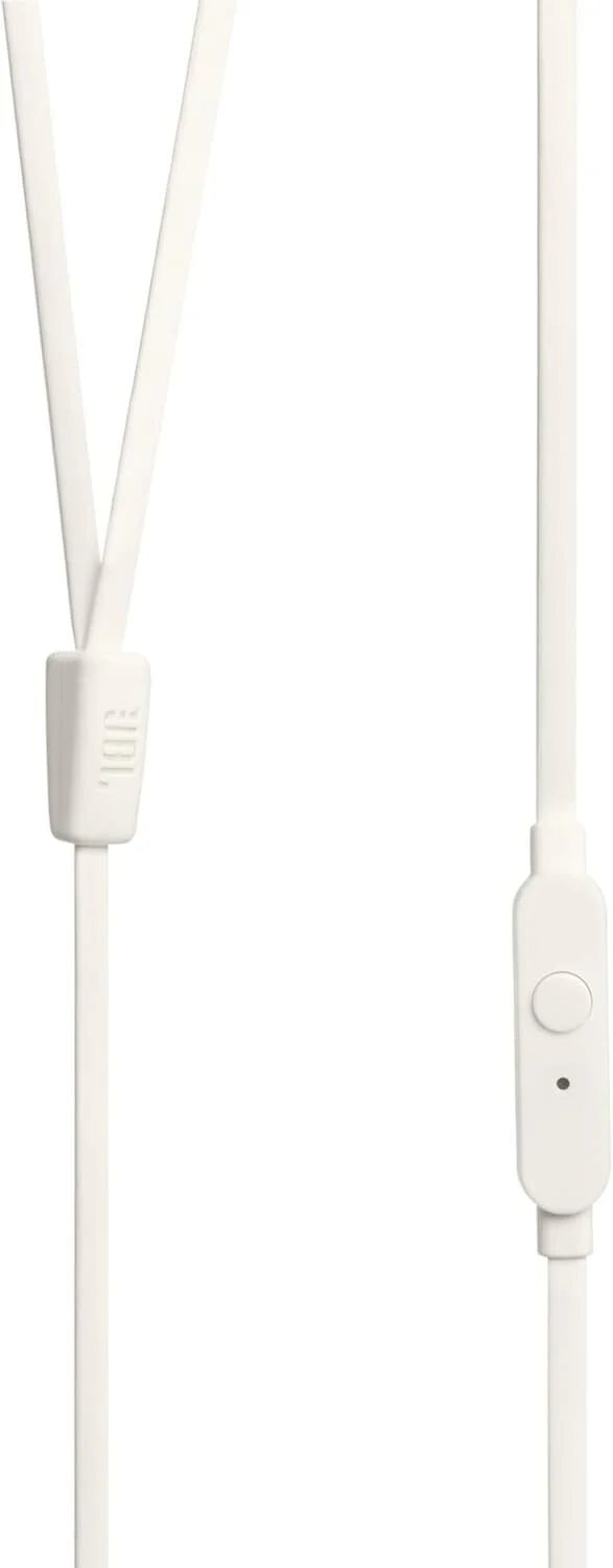 JBL Tune 110 In-Ear Kopfhörer mit Mikrofon – Pure Bass Sound, Schwarz/Weiß, 1er