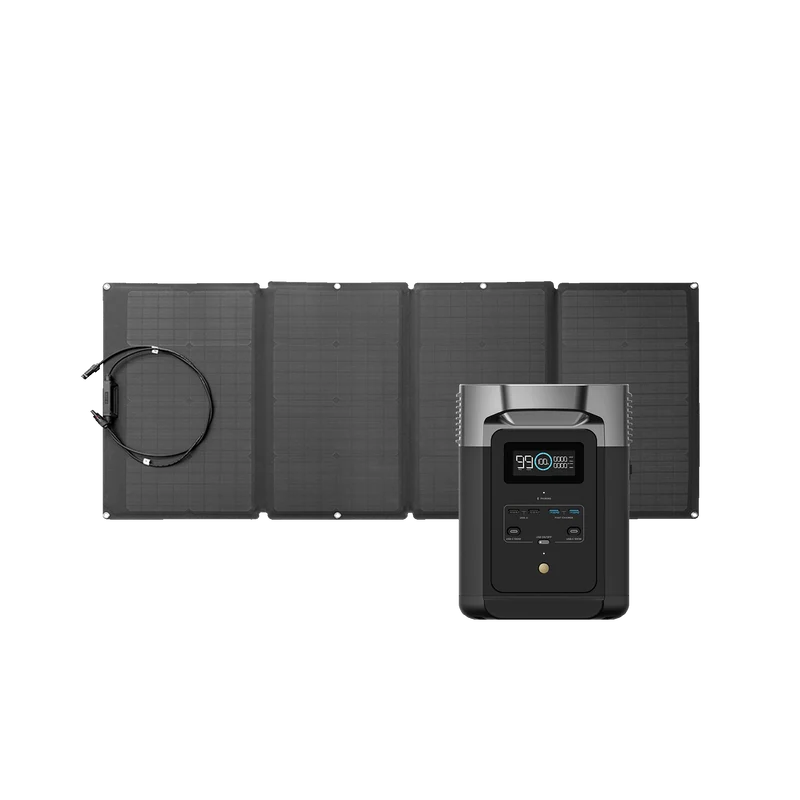 EcoFlow DELTA 2 + 160W Solarpanel Bundle Tragbare Powerstation Solargenerator