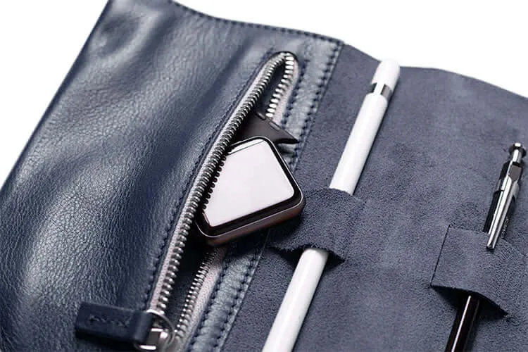 Mini Zip Leather Rollup Cord & Tools Wrap