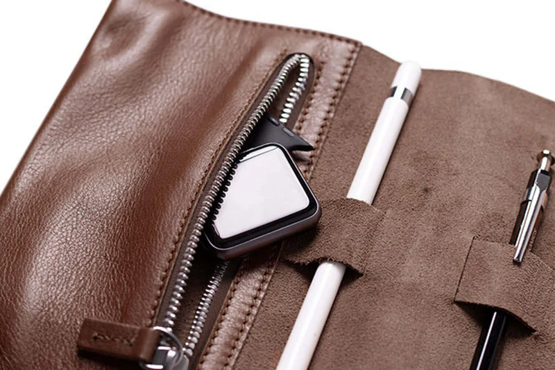 Mini Zip Leather Rollup Cord & Tools Wrap