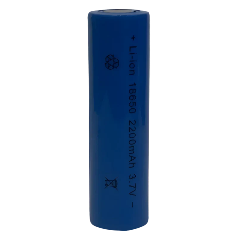Batterie 18650 pôle positif plat – Li-ion 3.7 V 2200 mAh