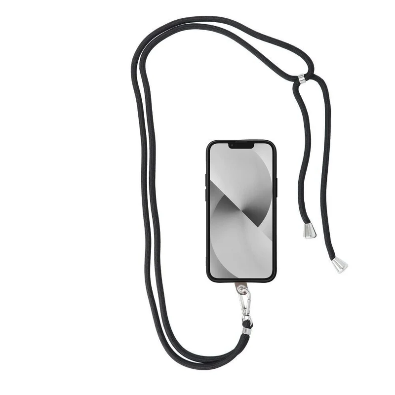 Handykette Kordel Umhängeband 165cm Schwarz für alle Hüllen, Verstellbar