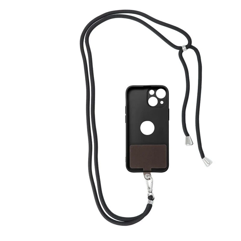 Handykette Kordel Umhängeband 165cm Schwarz für alle Hüllen, Verstellbar