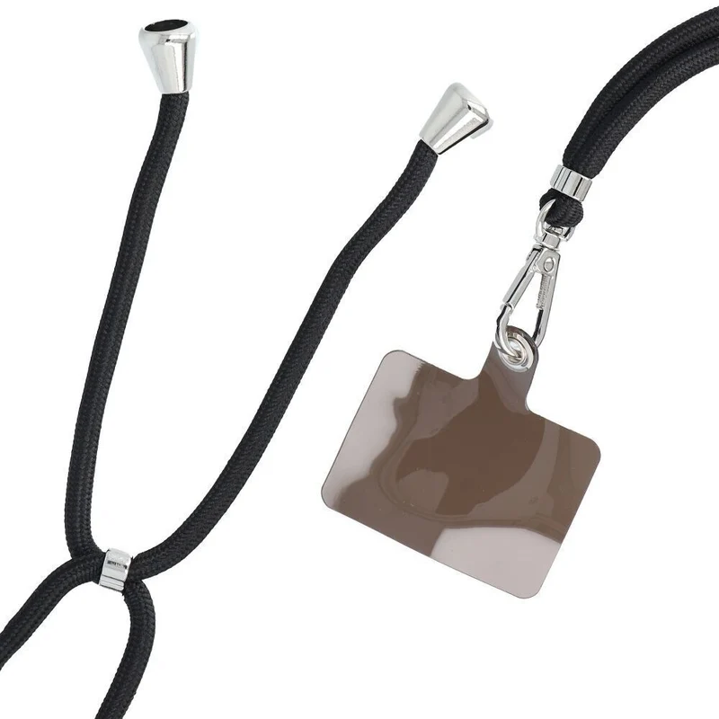 Handykette Kordel Umhängeband 165cm Schwarz für alle Hüllen, Verstellbar