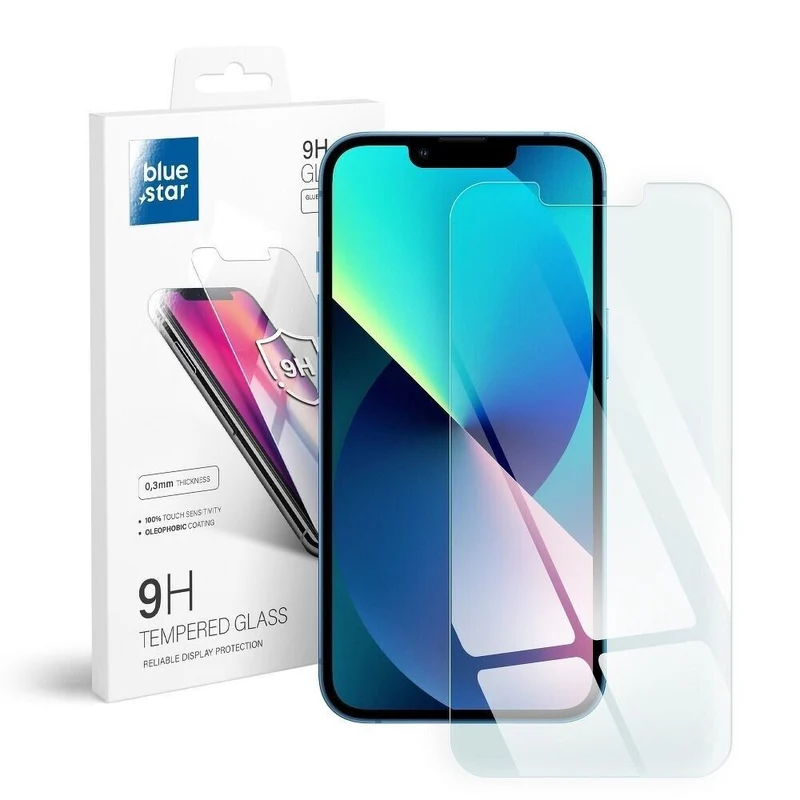 Panzerfolie Blue Star für Apple iPhone 13 / 13 Pro / 14 - 9H Härte, Kratzfest