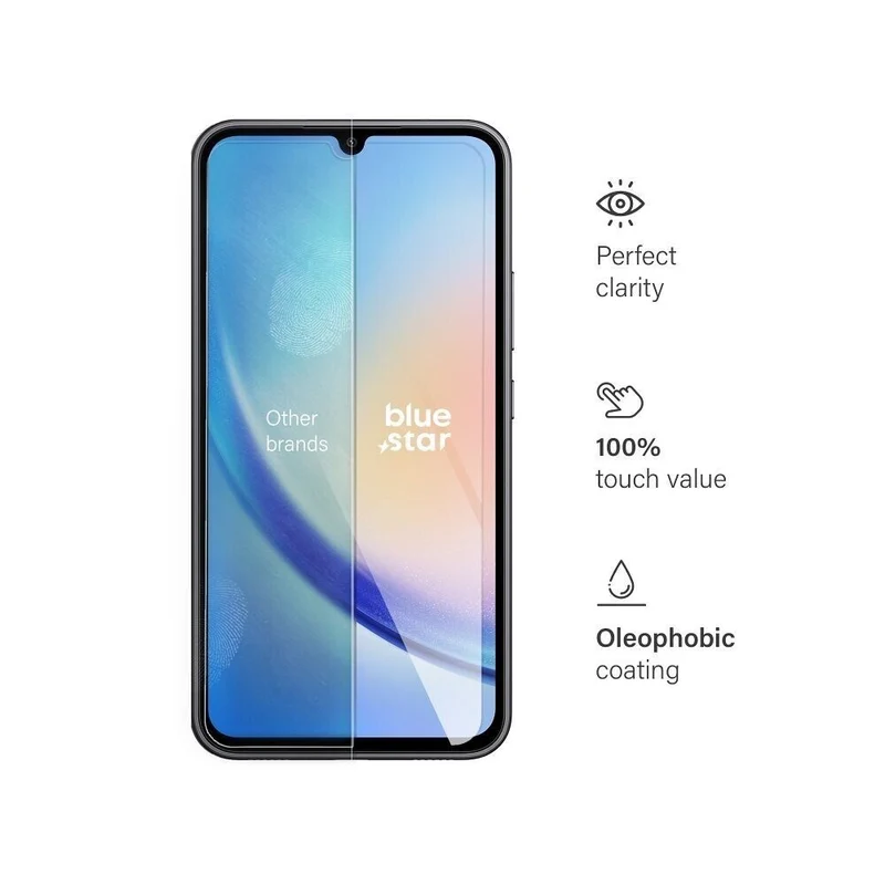 Panzerfolie Blue Star für Samsung Galaxy A34 5G - 9H Härte, 0.3mm, Kratzfest