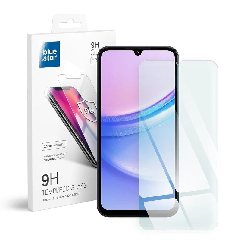 Panzerfolie Blue Star für Samsung Galaxy A15 5G - 9H Härte, 0.3mm, Kratzfest
